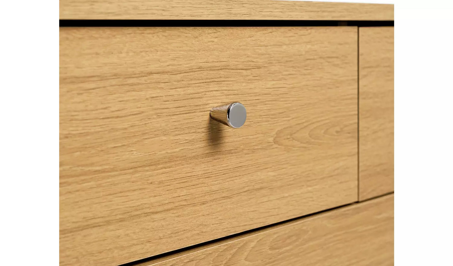 Malibu 7 Drawer Chest - Oak Effect